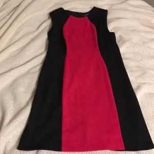 Tahari Black and pink sleeveless dress